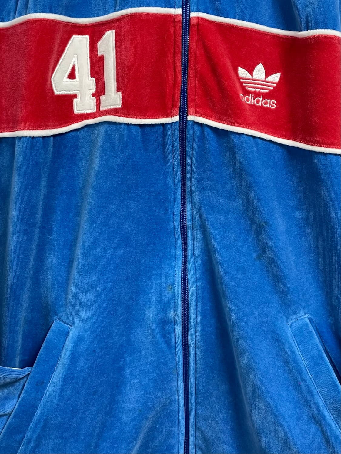 아디다스 테리 벨루어 블루 트랙탑 져지 (on.46)    상품이미지5