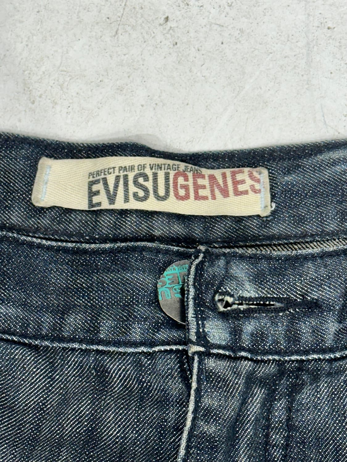 에비수 진청 호랑이 자수 와이드 워싱 데님 힙합 새깅 팬츠 청바지  상품이미지9