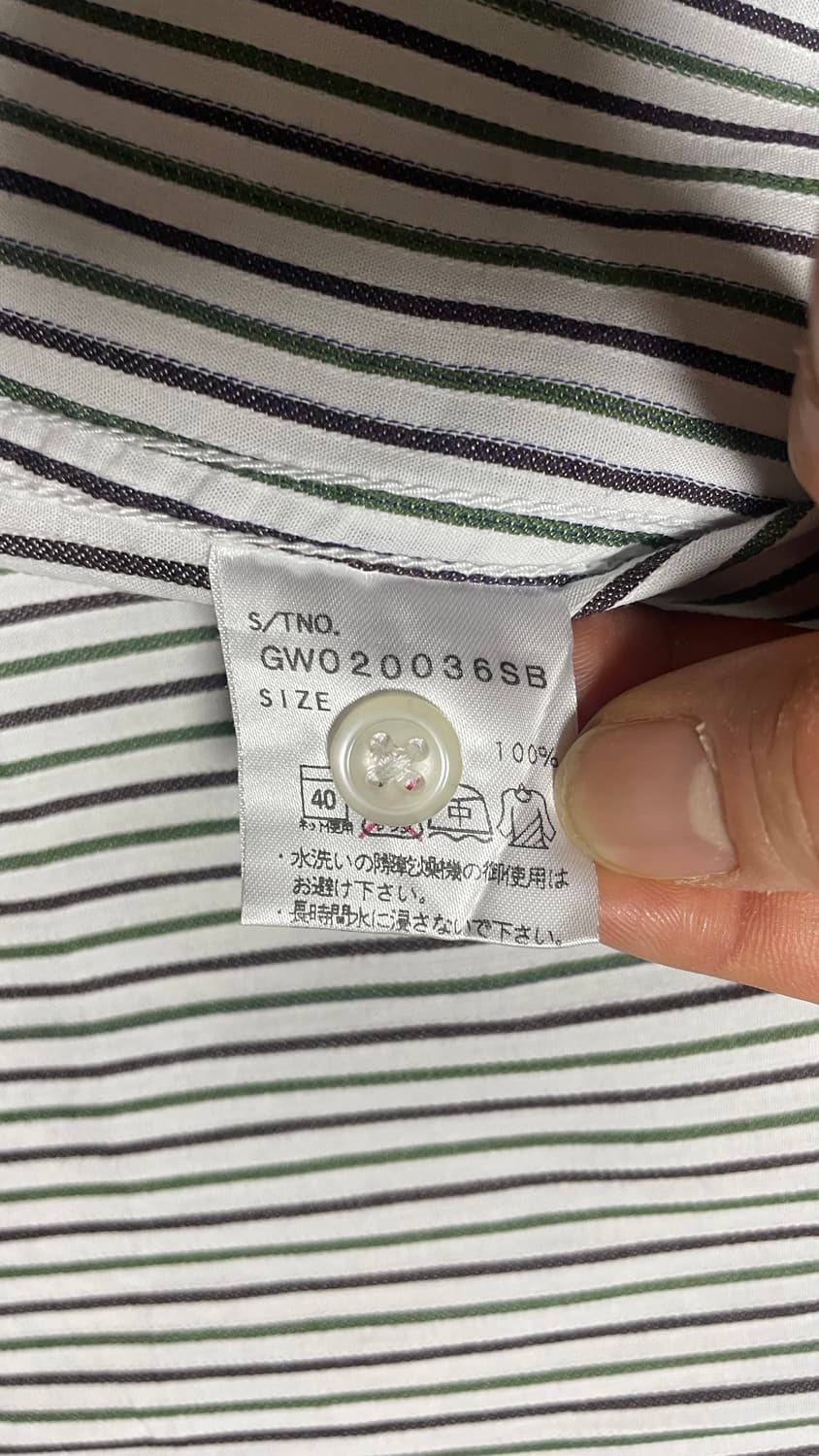 JPN 일본 빈티지 y2k 모리걸 글로벌워크 스트라이프 반팔 셔츠 L 상품이미지9