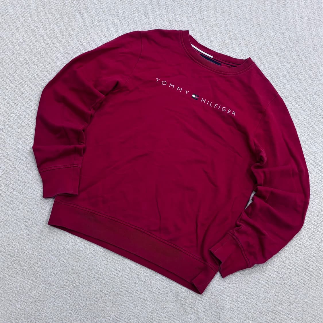 S 타미힐피거 스몰로고 맨투맨 티셔츠 0429E 상품이미지1