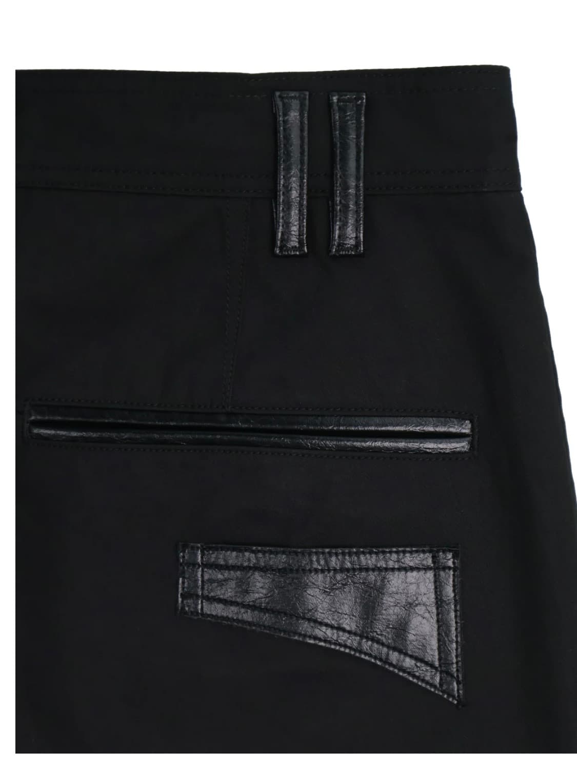 Leather Pocket Pants - Black 상품이미지3