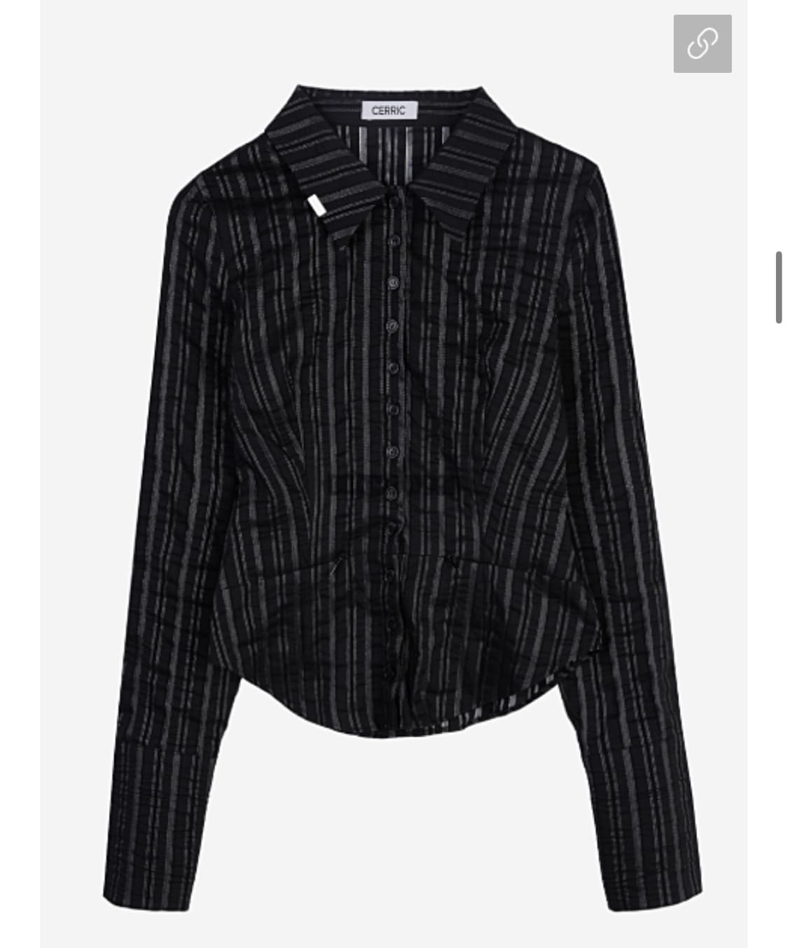 Cerric shirts 세릭 셔츠 안유진 셔츠 블랙 상품이미지2