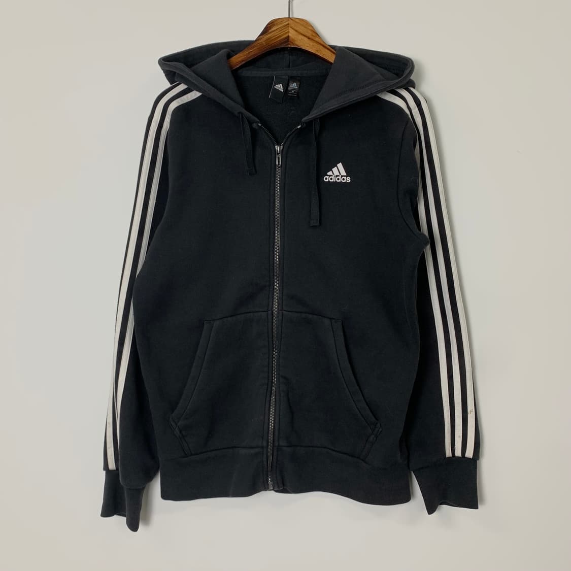 아디다스 블랙 사이드라인 후드집업 상품이미지2