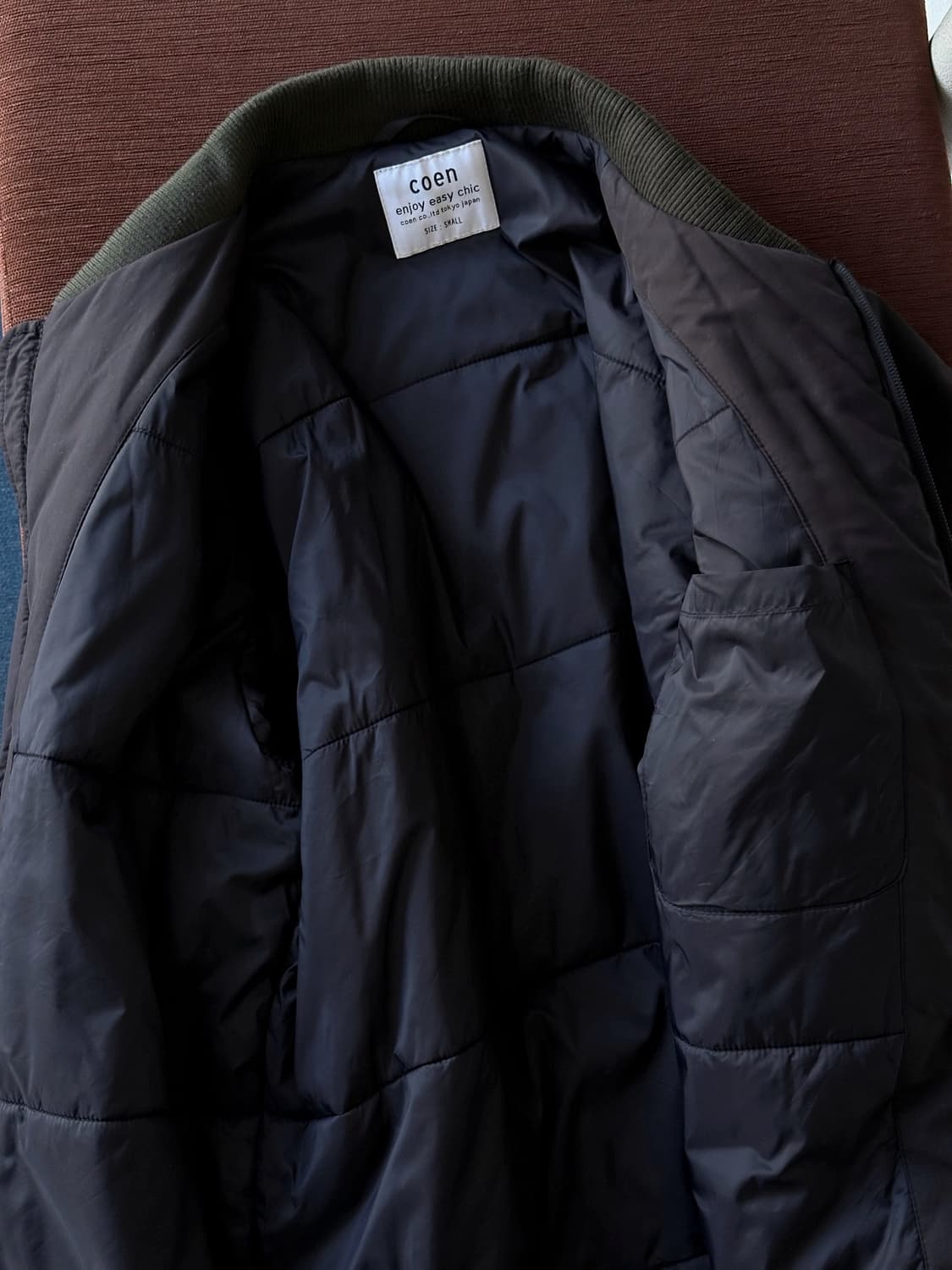 Padded design no collar easy parka 상품이미지5