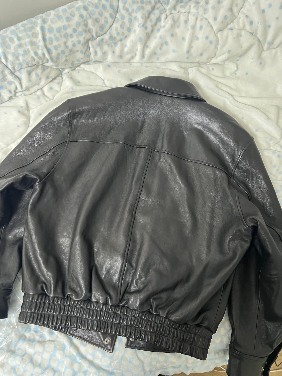 택포38) 쿠어 베지터블 레더 A2자켓 블랙 M 상품이미지5