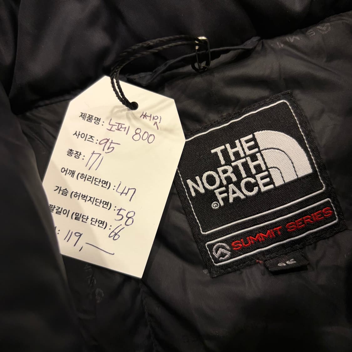 [95] 노스페이스 써밋 800 다운 패딩 블랙 B872 상품이미지5