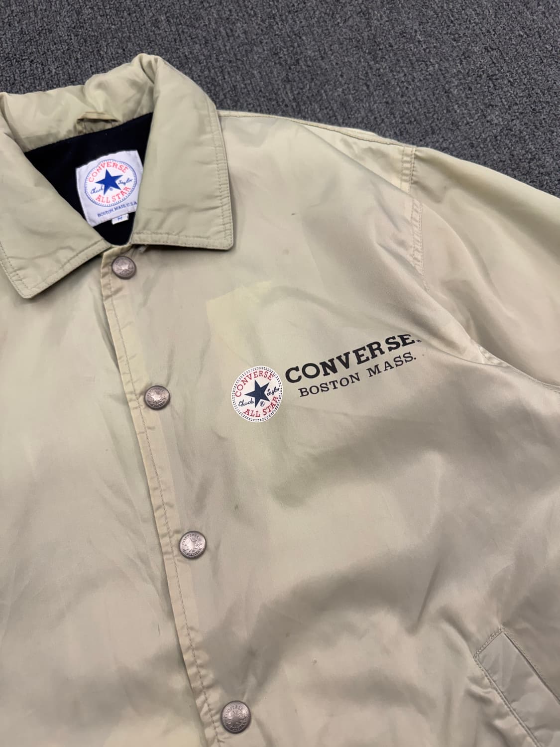 M)컨버스 빈티지 베이지 나일론 코치 자켓 상품이미지3