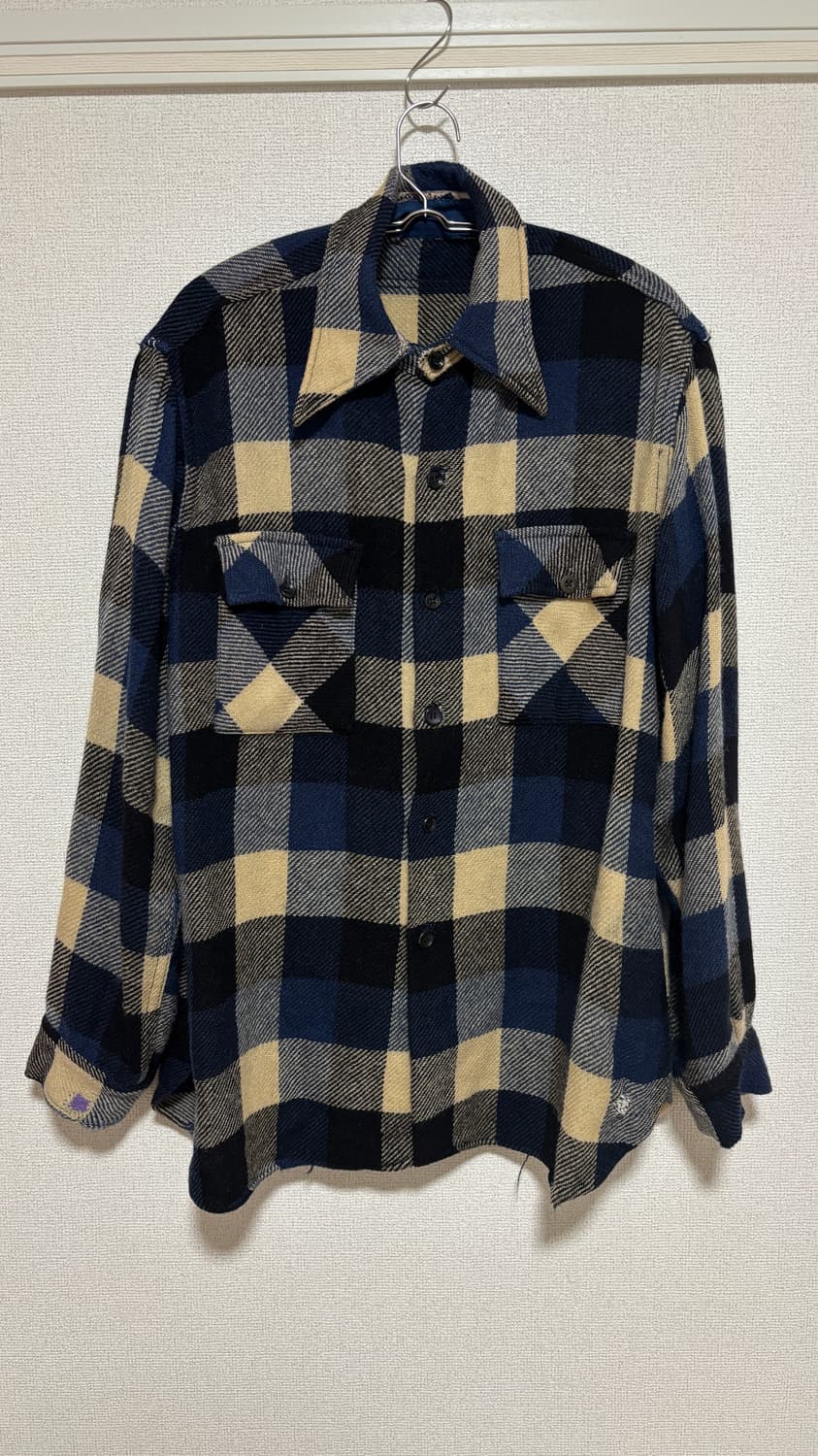 40s 울 플란넬 보로 셔츠 상품이미지1