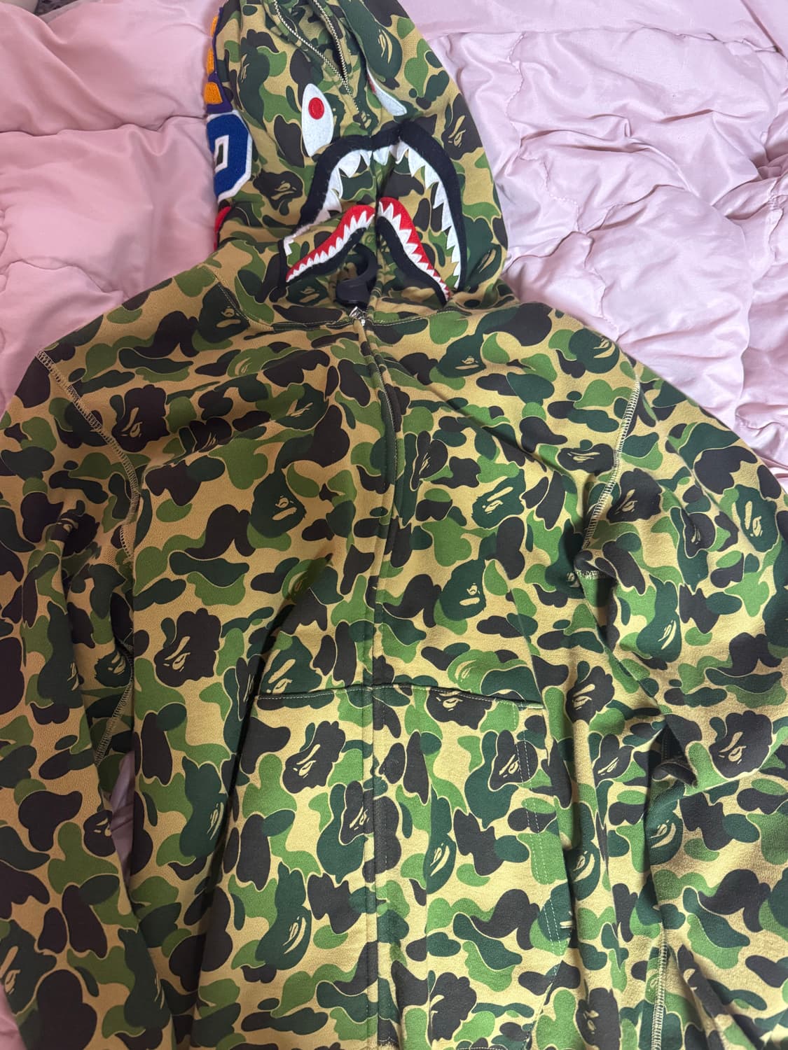 베이프 ABC 카모 후드집업 L사이즈  상품이미지1