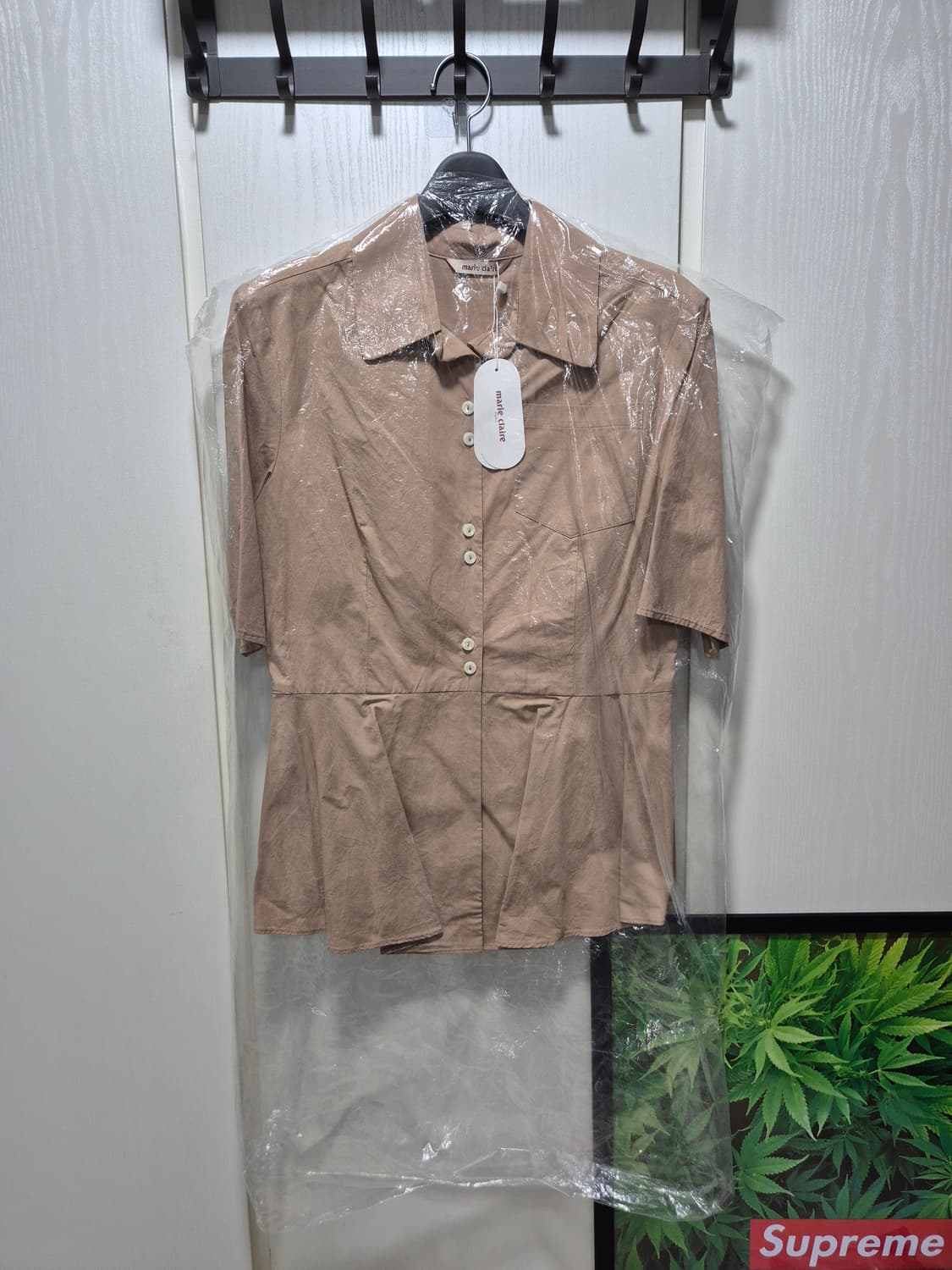 (세일)(새상품)마리끌레르 브라운 블라우스 5부 상품이미지1