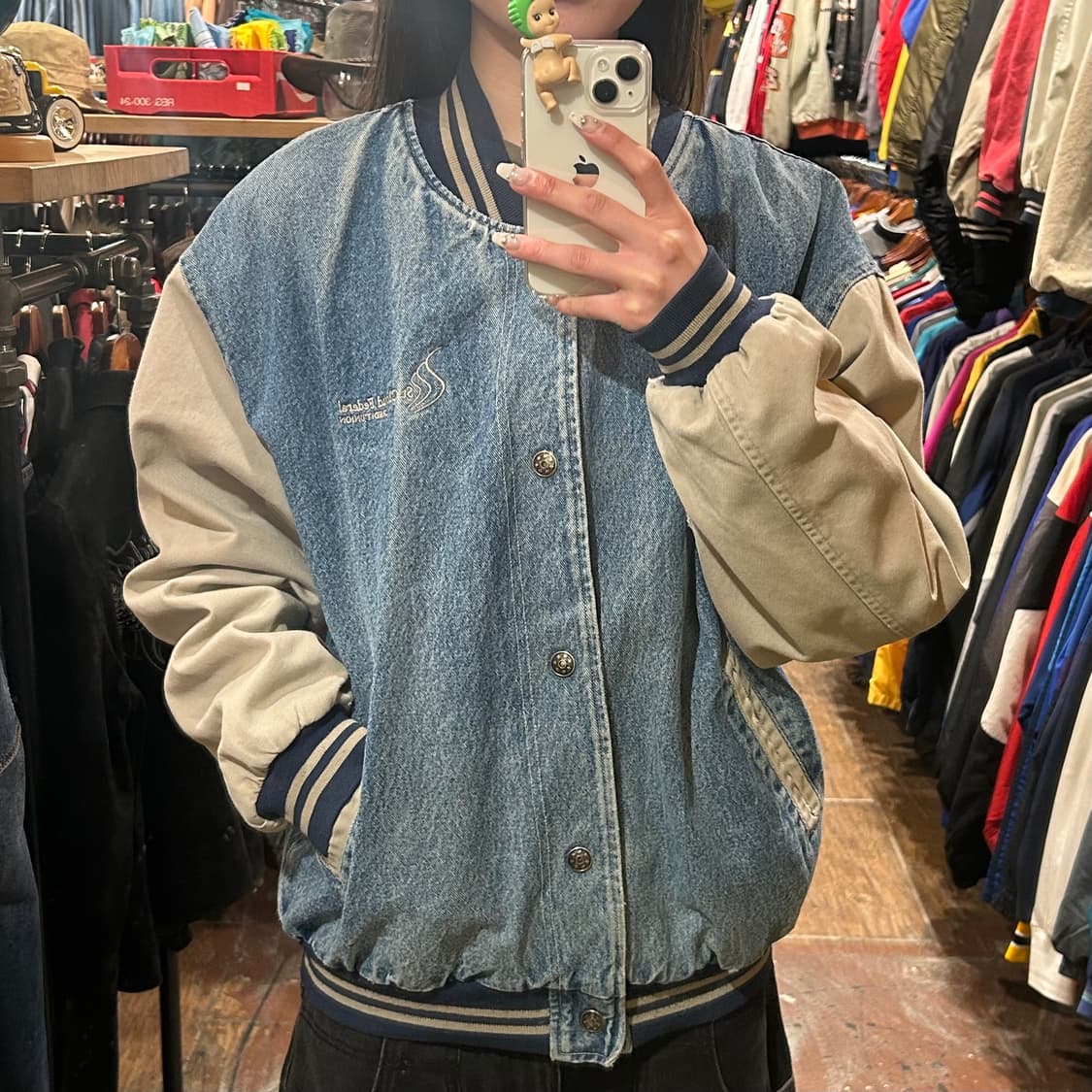 [HI] hartwell 데님 바시티 자켓 진청 상품이미지2