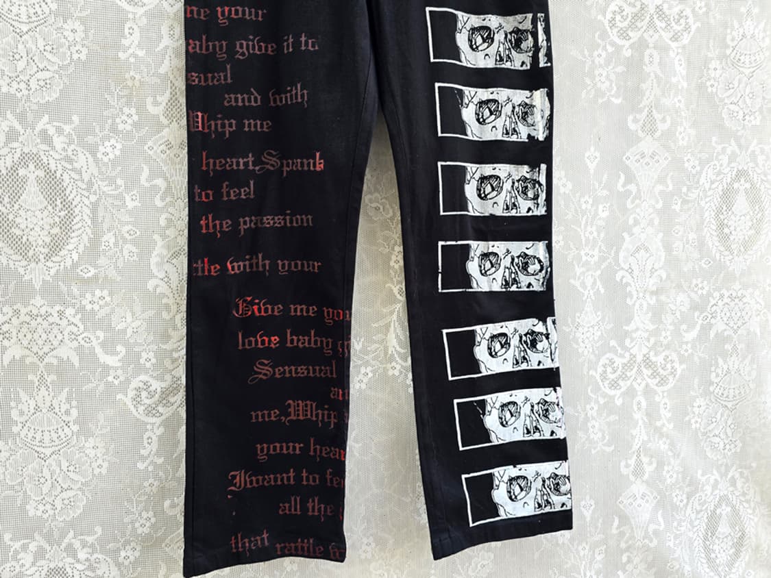 00s 에이치 나오토 h.NAOTO 락펑크 스컬 팬츠 상품이미지3