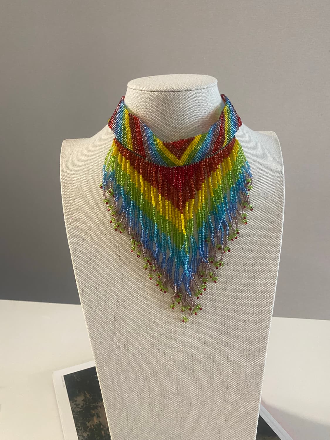 일본수입 레인보우 비즈 초커 목걸이 상품이미지1