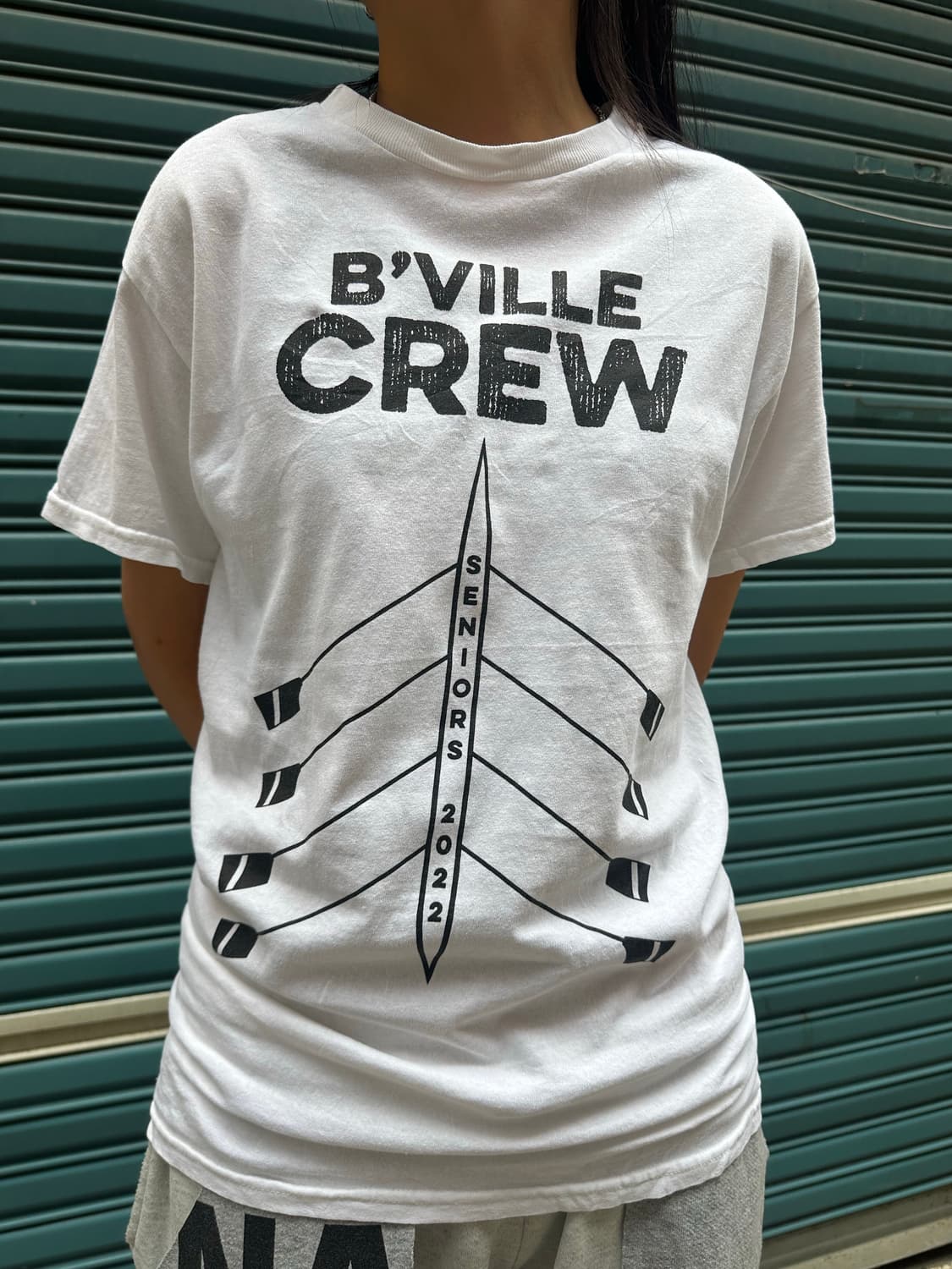 American B’ville Crew logo print T-shirt 상품이미지2