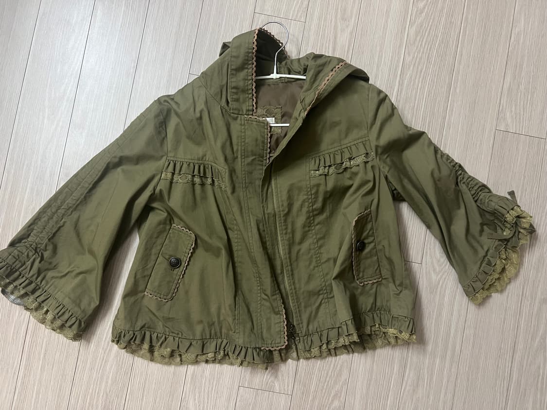 엑시즈팜 야상 레이스 코르셋 케이프 자켓 상품이미지1