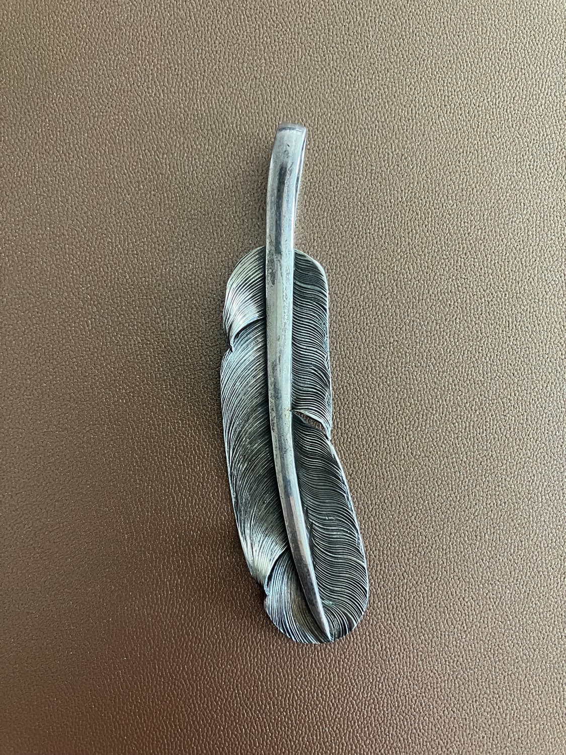 네이티브 아메리칸 실버 페더 깃털 펜던트 빅사이즈 상품이미지1