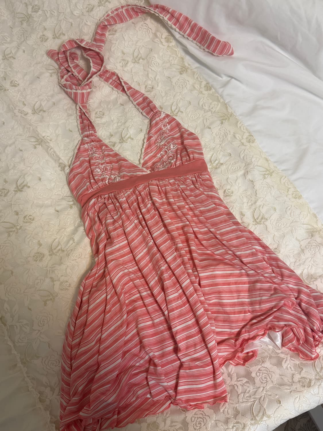 리즈리사 희귀매물 핑크갸루 홀터 원피스 상품이미지2