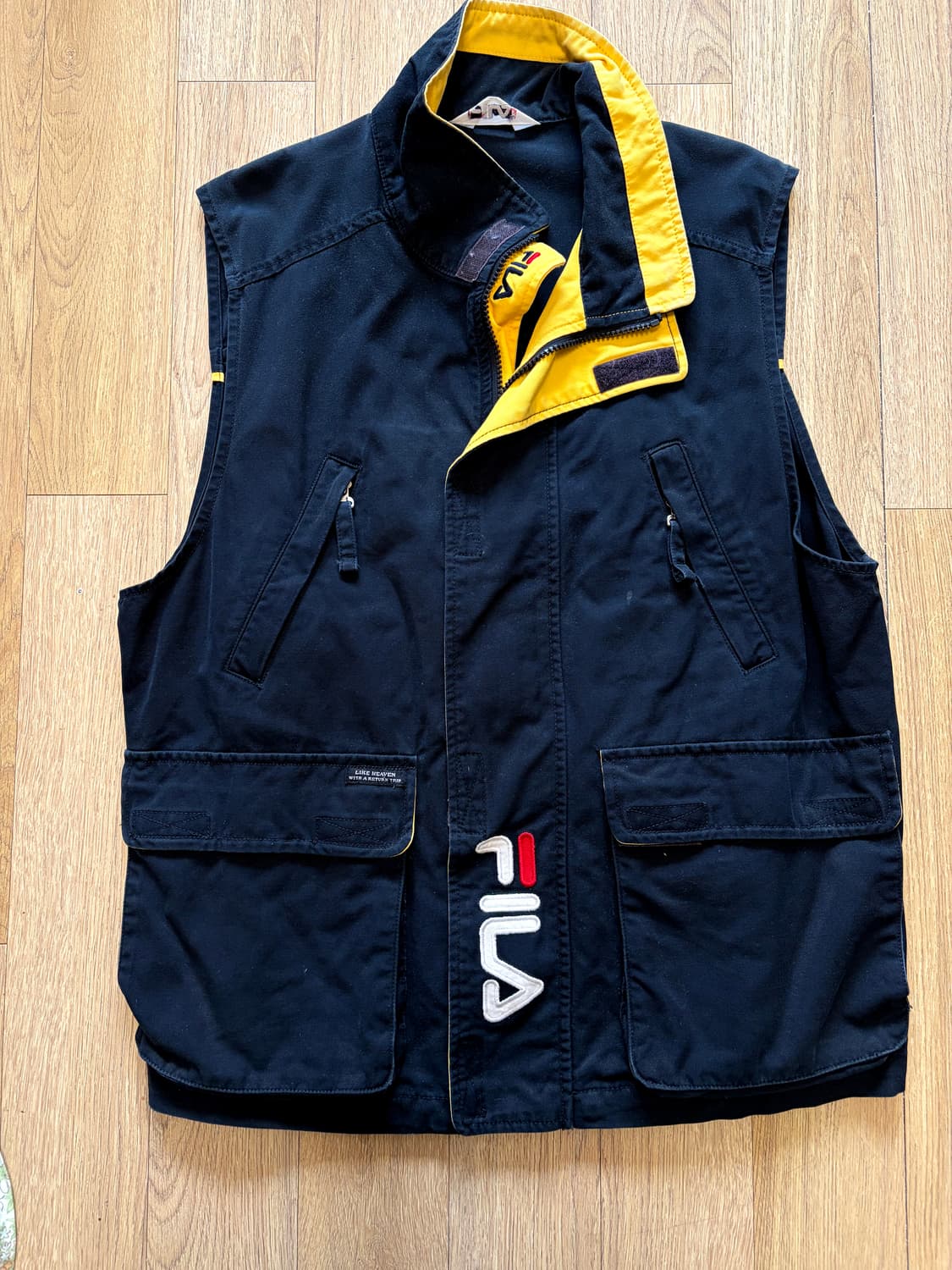 휠라 90년도 헌팅조끼 자켓 95-100 상품이미지1