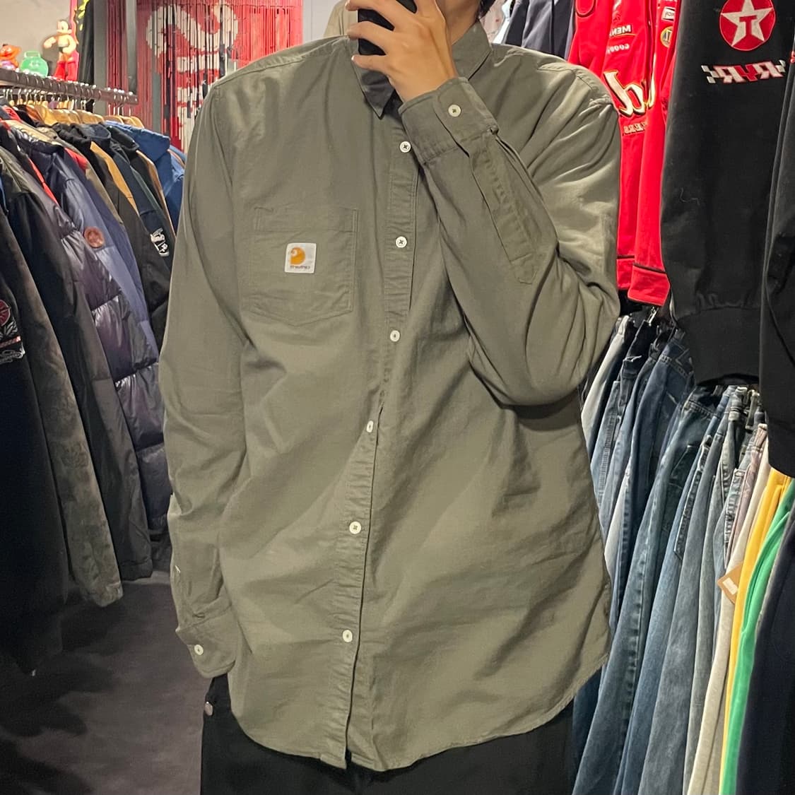 [IM] carhartt 칼하트 카키 긴팔셔츠 상품이미지4