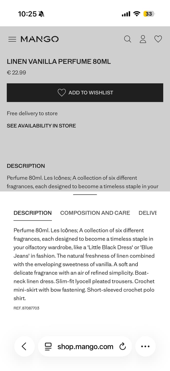 mango 향수 / 린넨 바닐라 상품이미지5