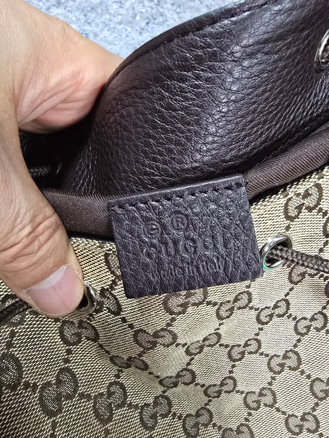 구찌 GG 캔버스 드로스트링 백팩 상품이미지8