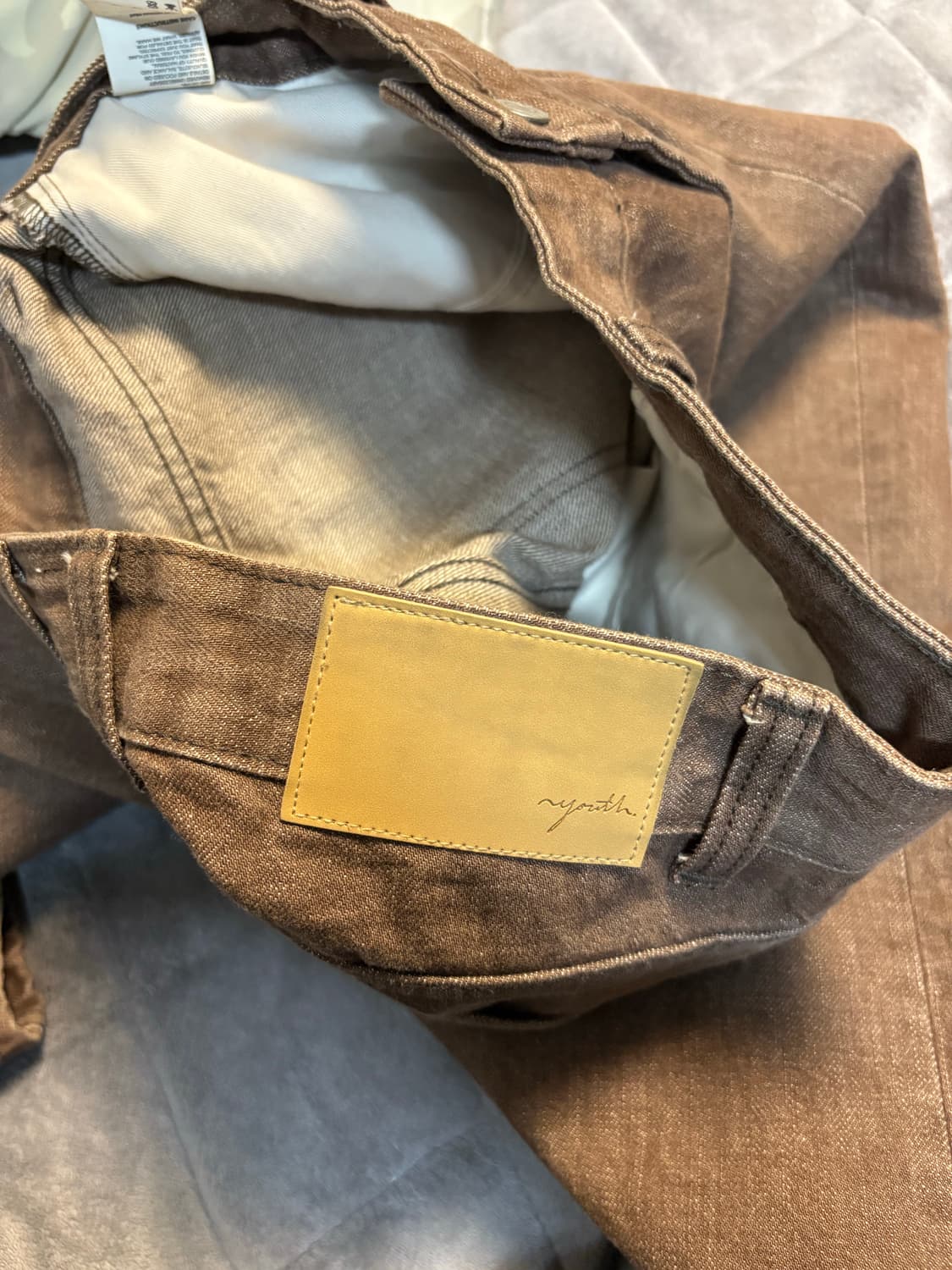 유스 와이드 데님 팬츠 L 상품이미지2