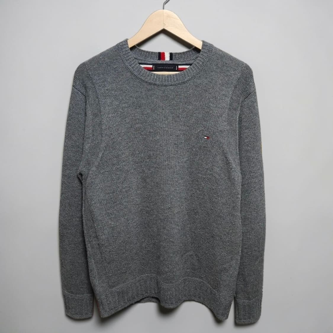 100 Tommy 타미힐피거 램스울 니트 스웨터 그레이 상품이미지1