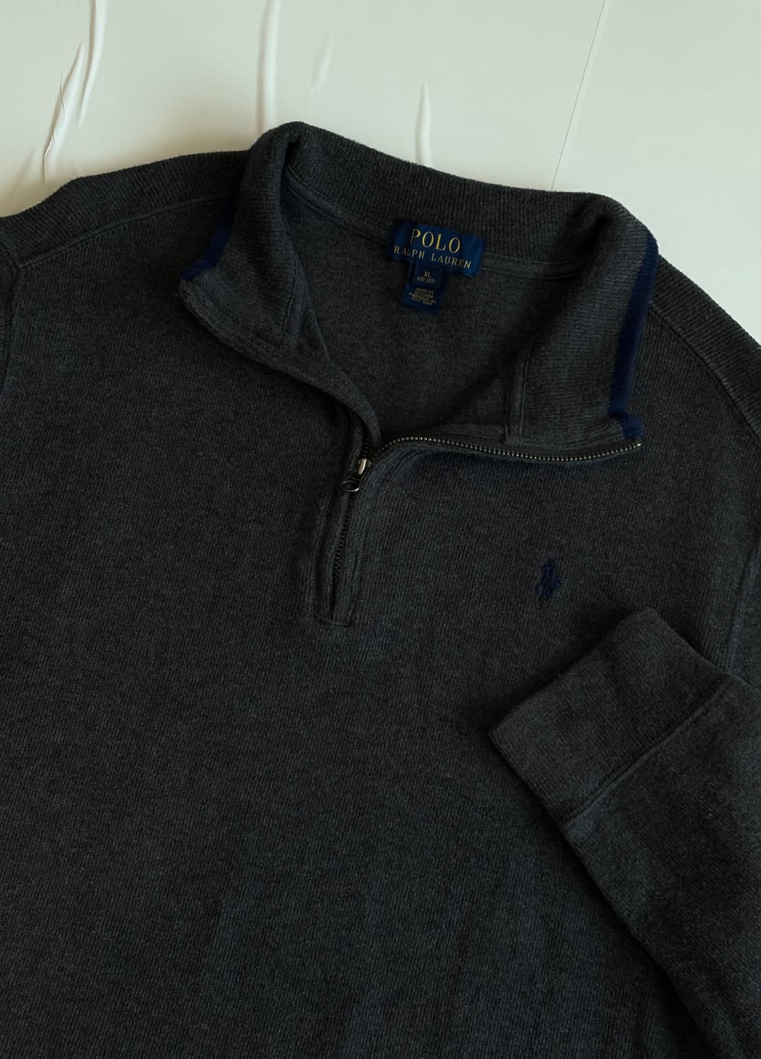 Polo 폴로랄프로렌 다크 그레이 하프 집업 상품이미지1