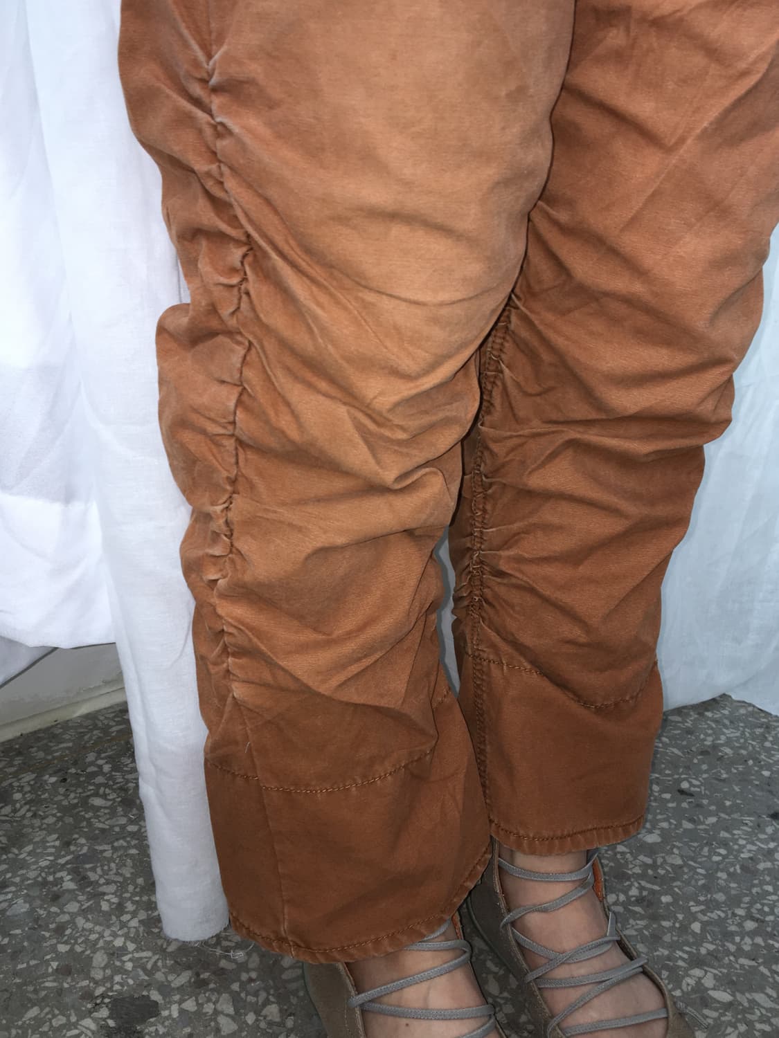 스트라이프 레이어드 셔링 팬츠  상품이미지9