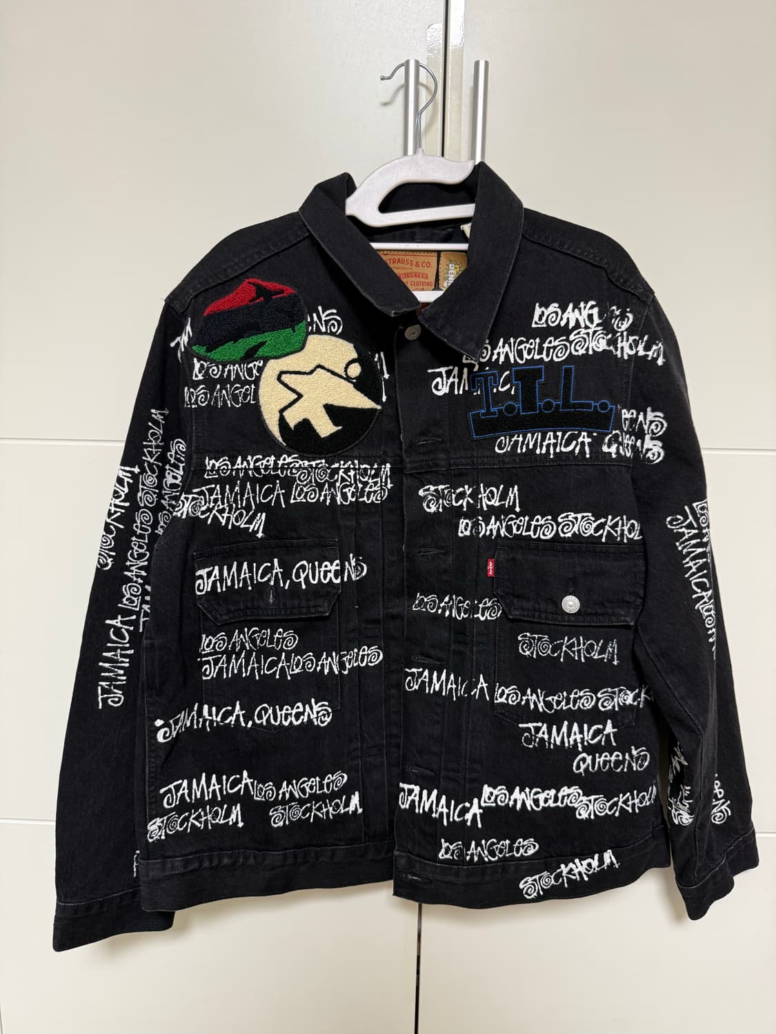 스투시 x 아워레가시 x 데님 티어스 TTL 데님 자켓 블랙 L size 상품이미지1