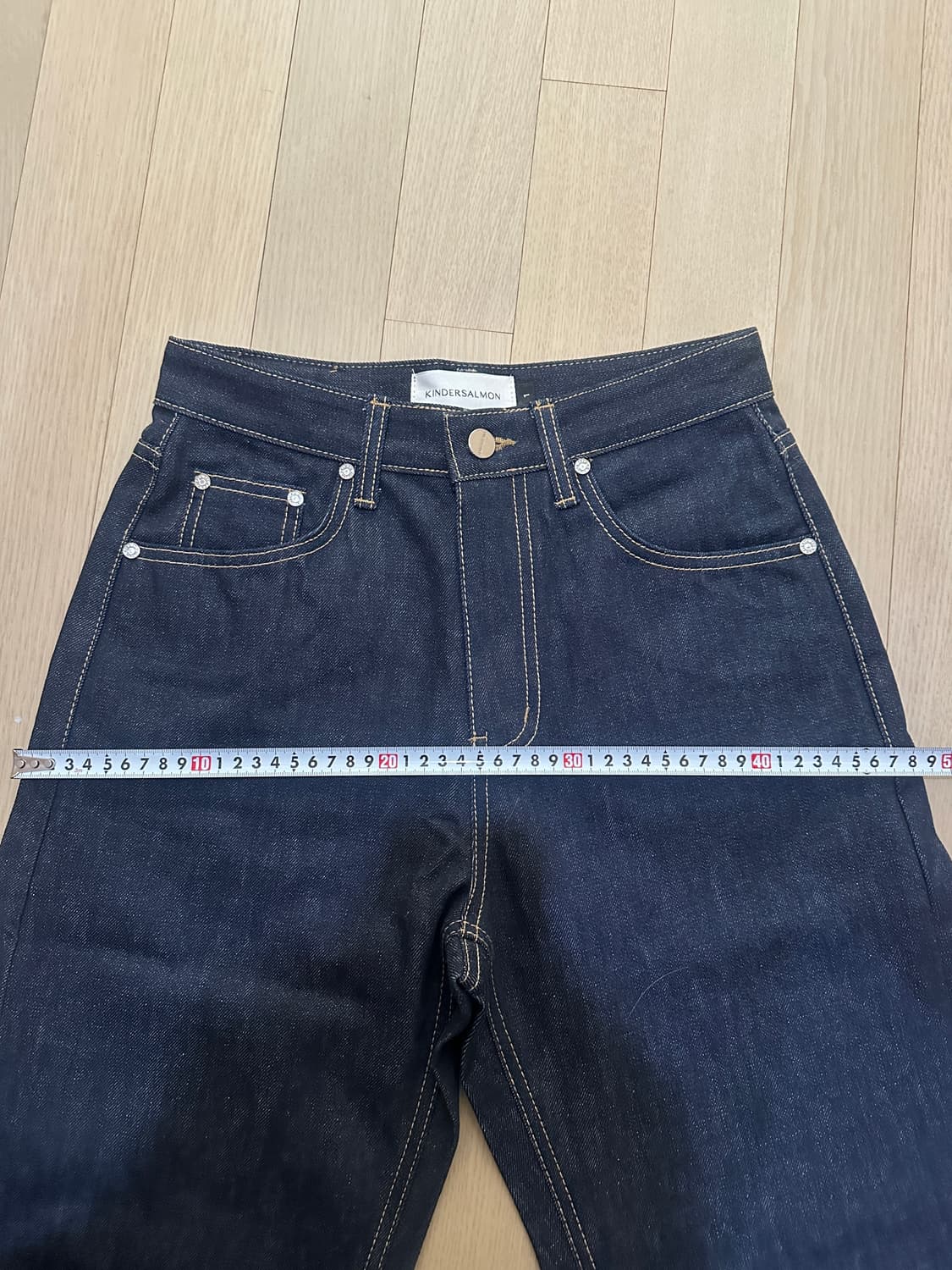 (새상품) 킨더살몬 청바지 셀비지 데님 사이즈1 상품이미지6