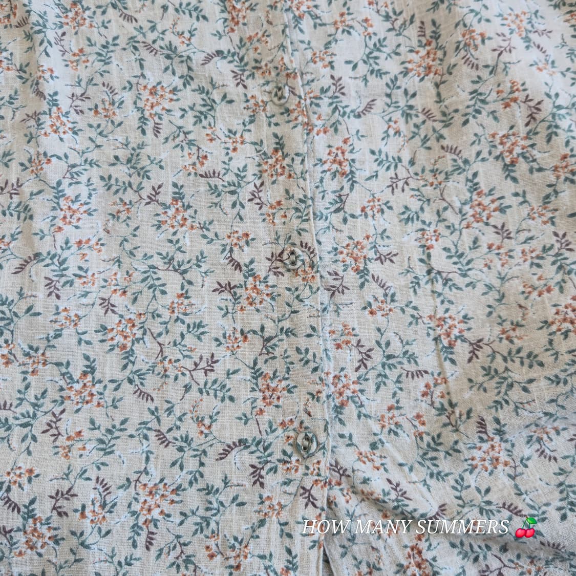 ​빈티지 잔꽃무늬 코튼 100% 블라우스 상품이미지7