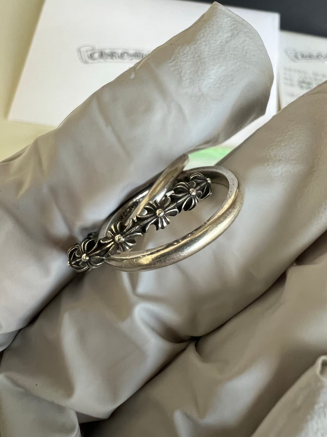 [M us8.5] 크롬하츠 tiny e ch 트리플 밴드링 상품이미지4