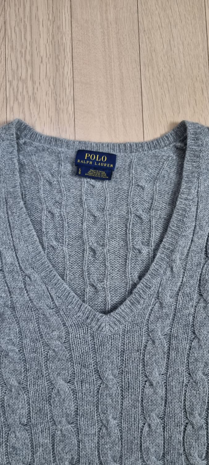 폴로랄프로렌 V넥 울90,캐시미어 10% 니트 L _ 여성 상품이미지9
