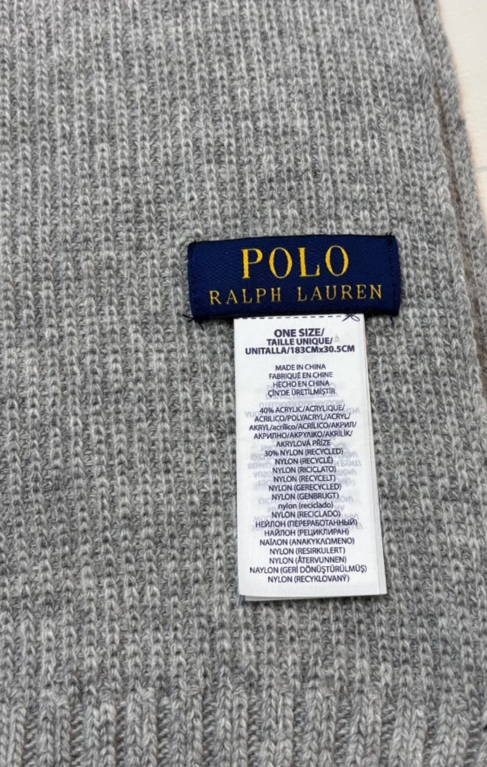 폴로 랄프로렌 곰돌이 머플러 회색 상품이미지6