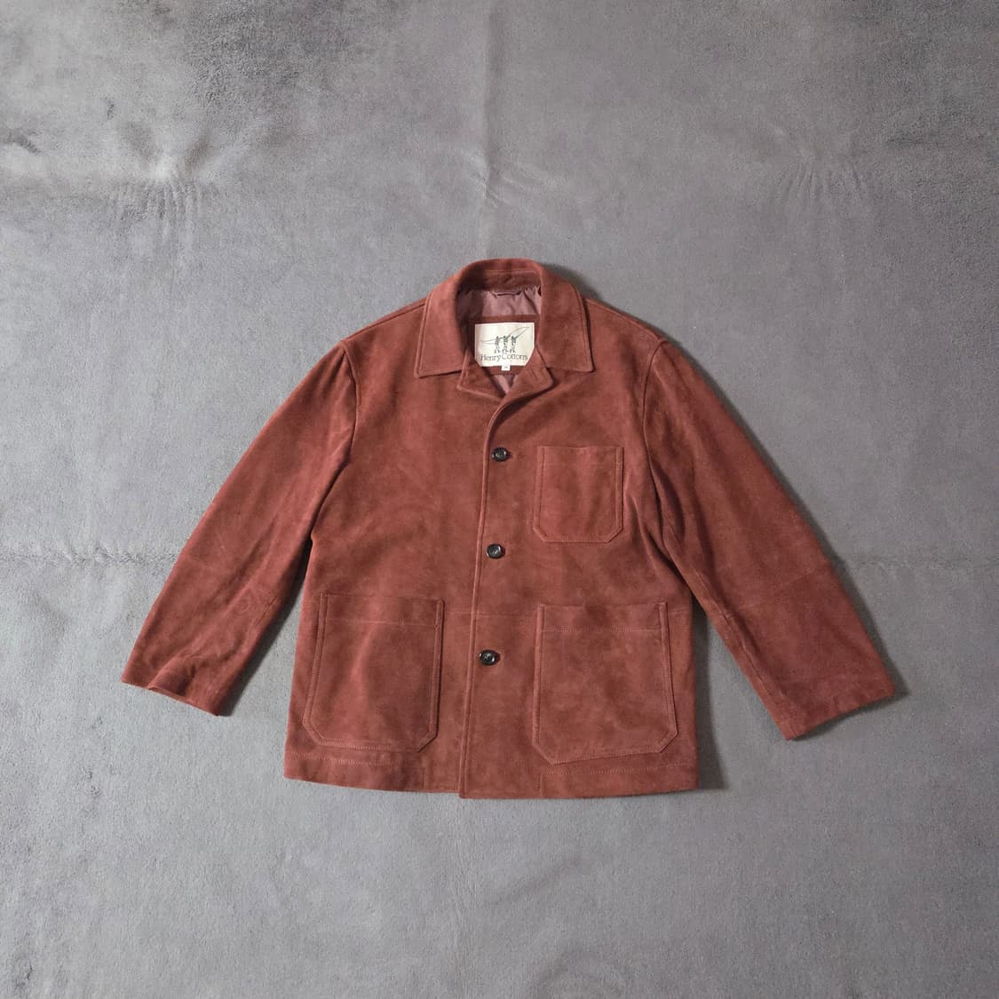 25FW 헨리코튼 스웨이드 레더 초어 자켓 50(105) 브릭 상품이미지4