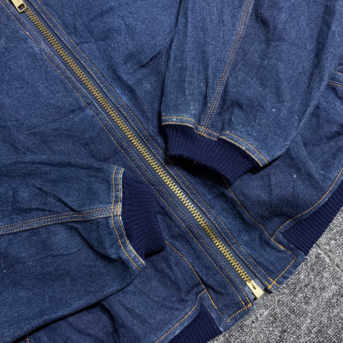 준코 시마다 스티치 데님 봄버 자켓 상품이미지2