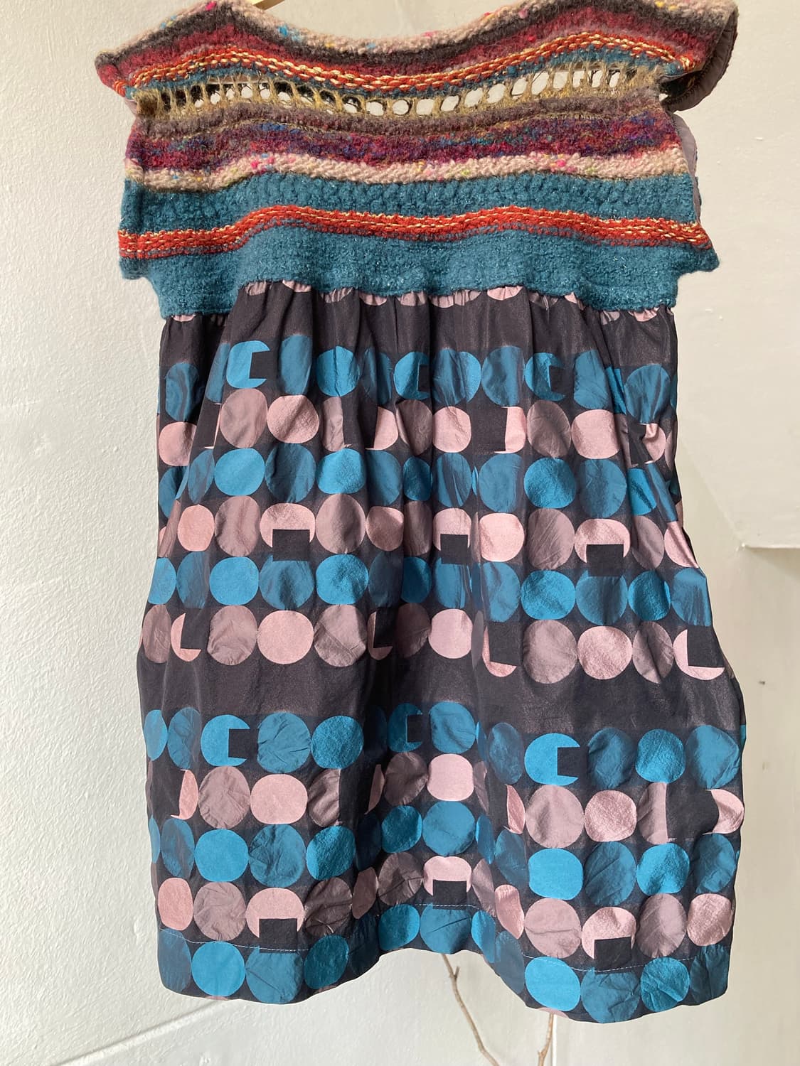 울 뜨개패턴 에스닉 도트 모리걸 니트 상품이미지3