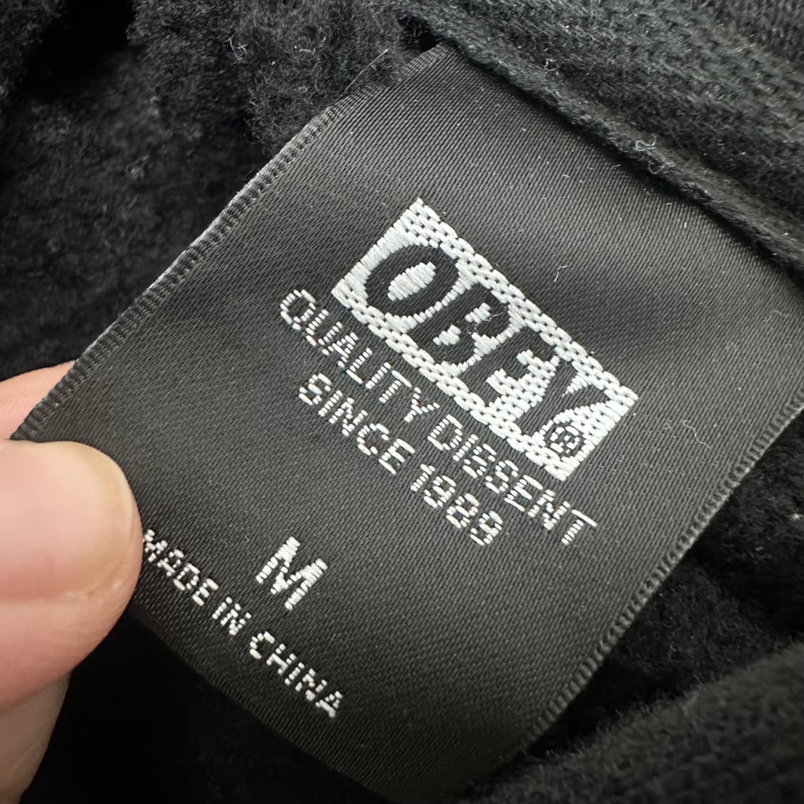 OBEY 오베이 기모 후드티 블랙 M 상품이미지4