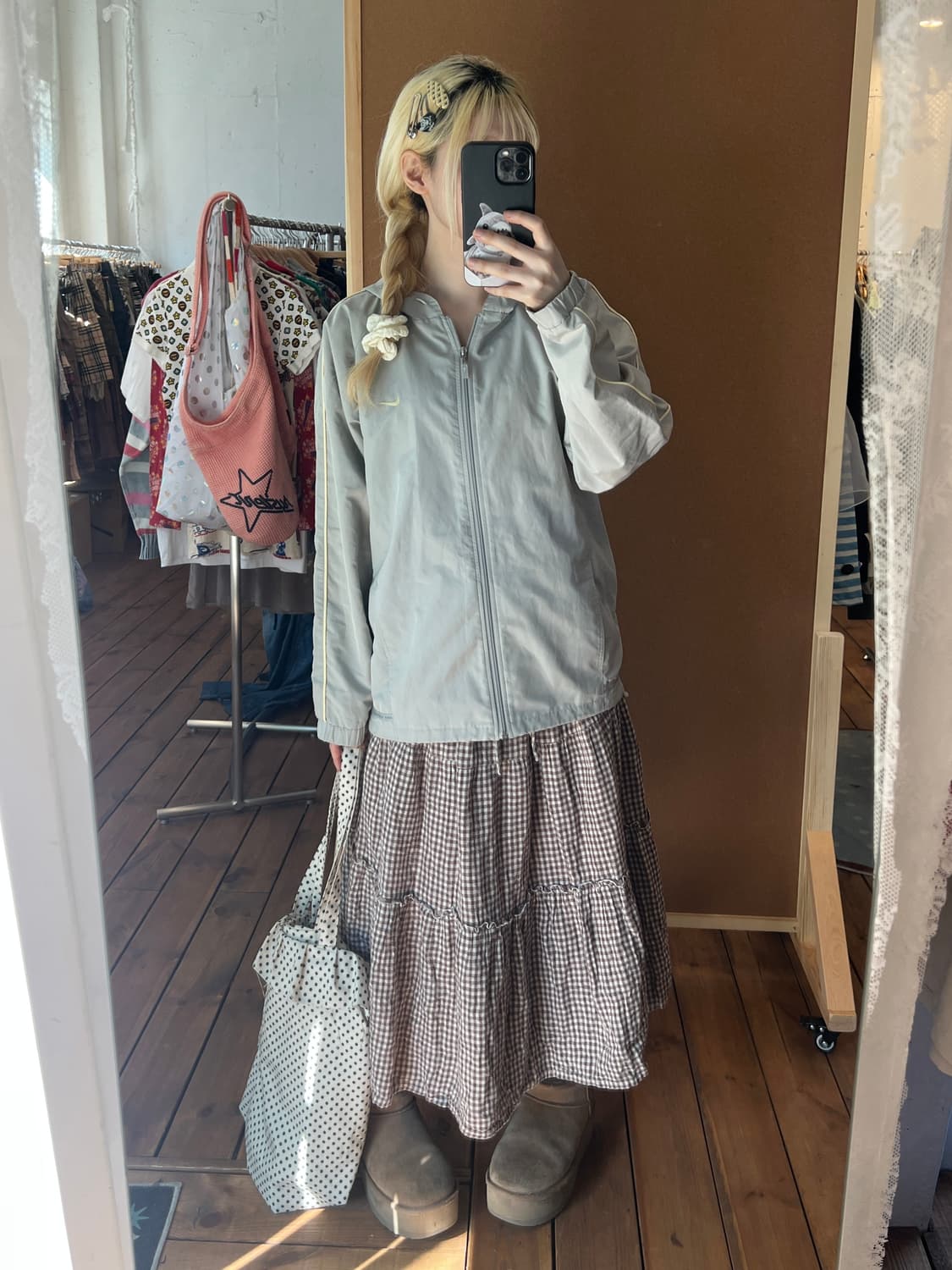 나이키 그레이 후드 바람막이 상품이미지6