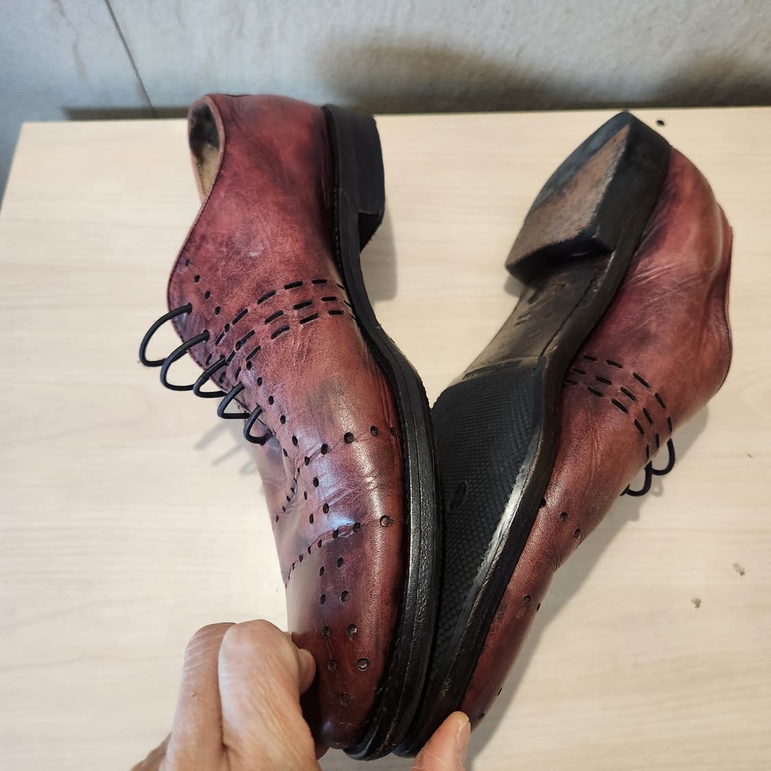 SPELLO 수제 버건디 옥스퍼드 👞 클래식 끝판왕 / 43사이즈
 상품이미지8