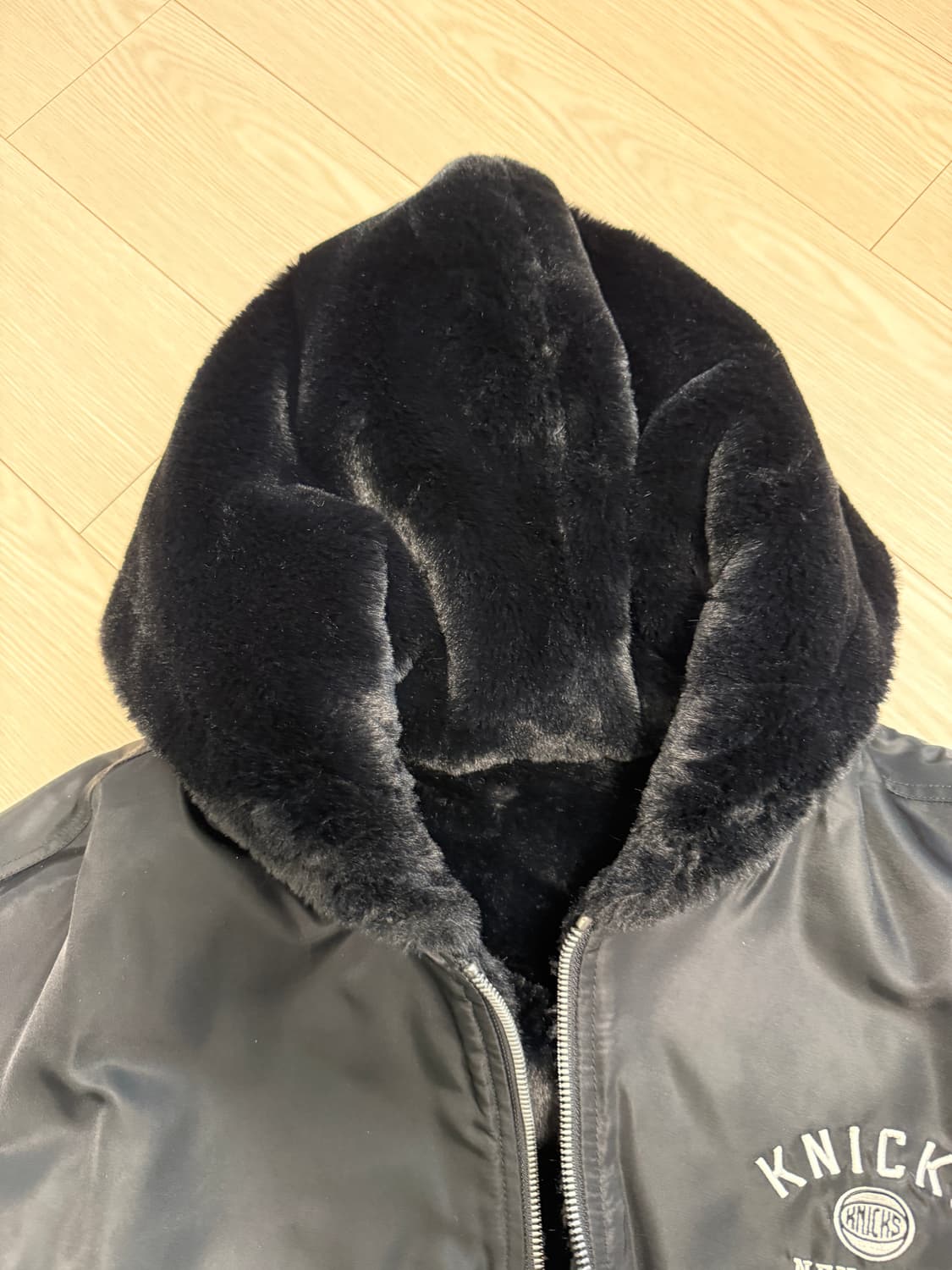 뉴욕 닉스 후드 MA-1 퍼 자켓 리버시블 양면 상품이미지5