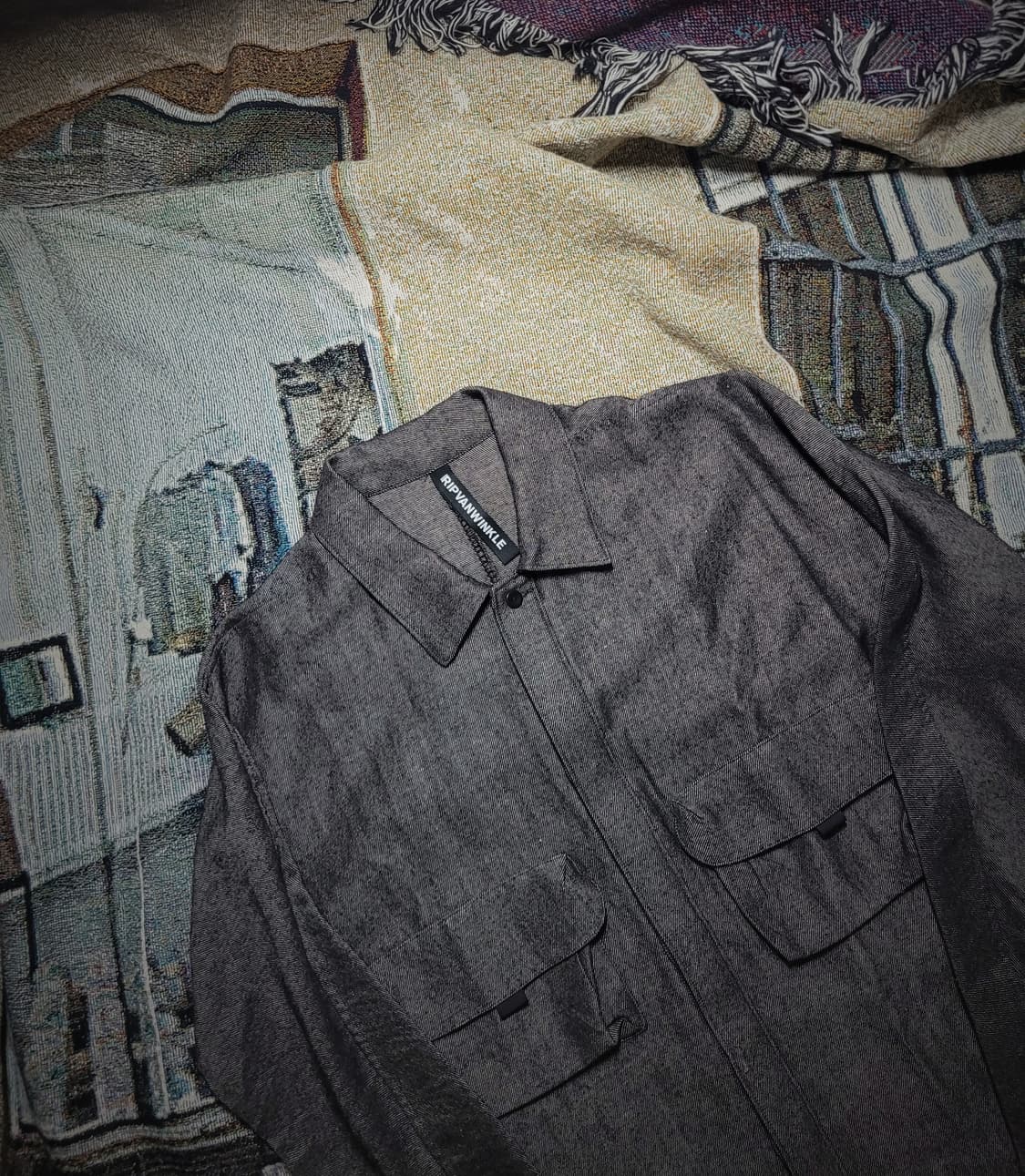 립 반 윙클 투 포켓 셔츠 자켓 상품이미지2