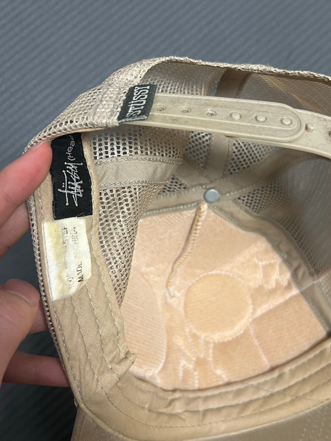 [OS] 스투시 패치워크 메쉬 트러커 베이지 상품이미지3