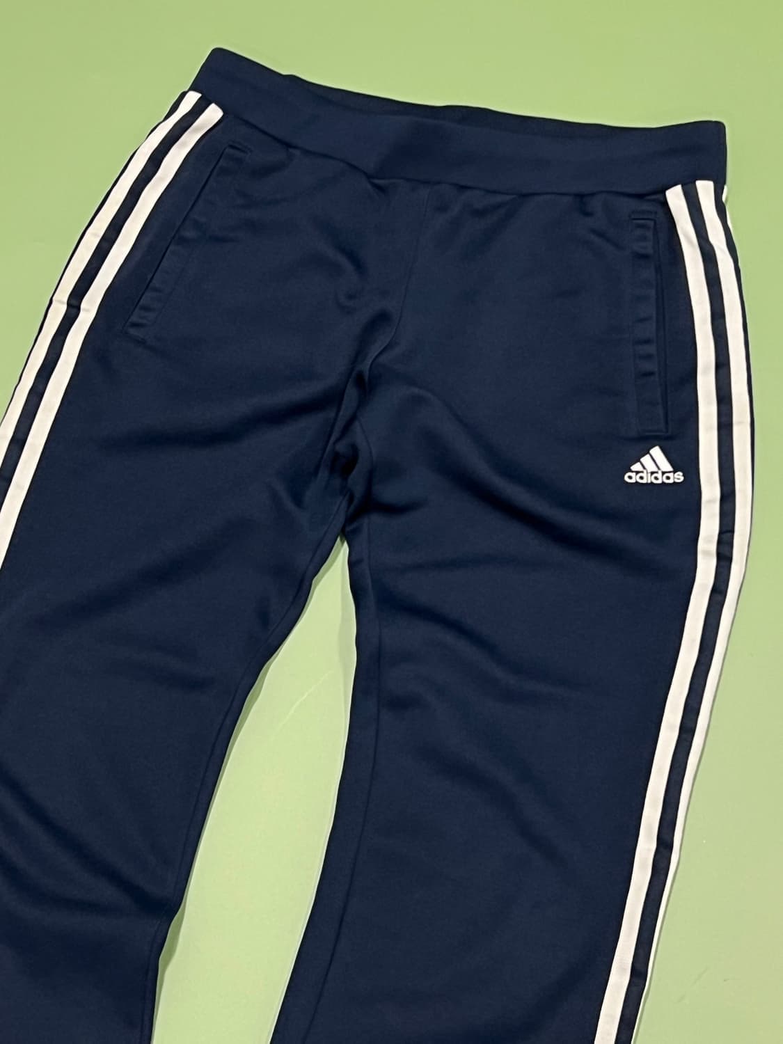 (90) 아디다스 우먼스 삼선 트랙 팬츠 네이비 상품이미지3