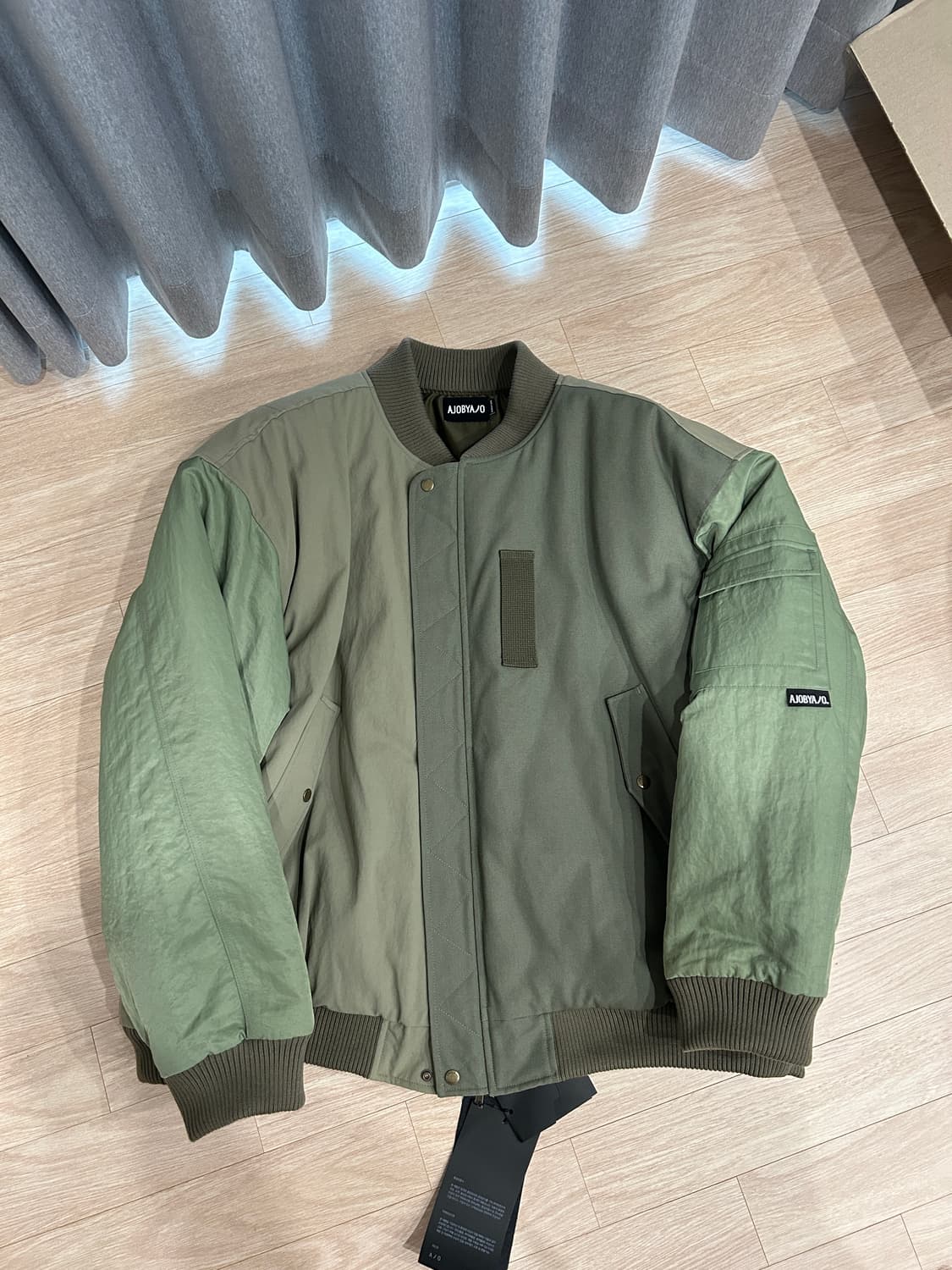 아조바이아조 나일론 믹스드 봄버 ma-1 마원 자켓 XL 상품이미지6