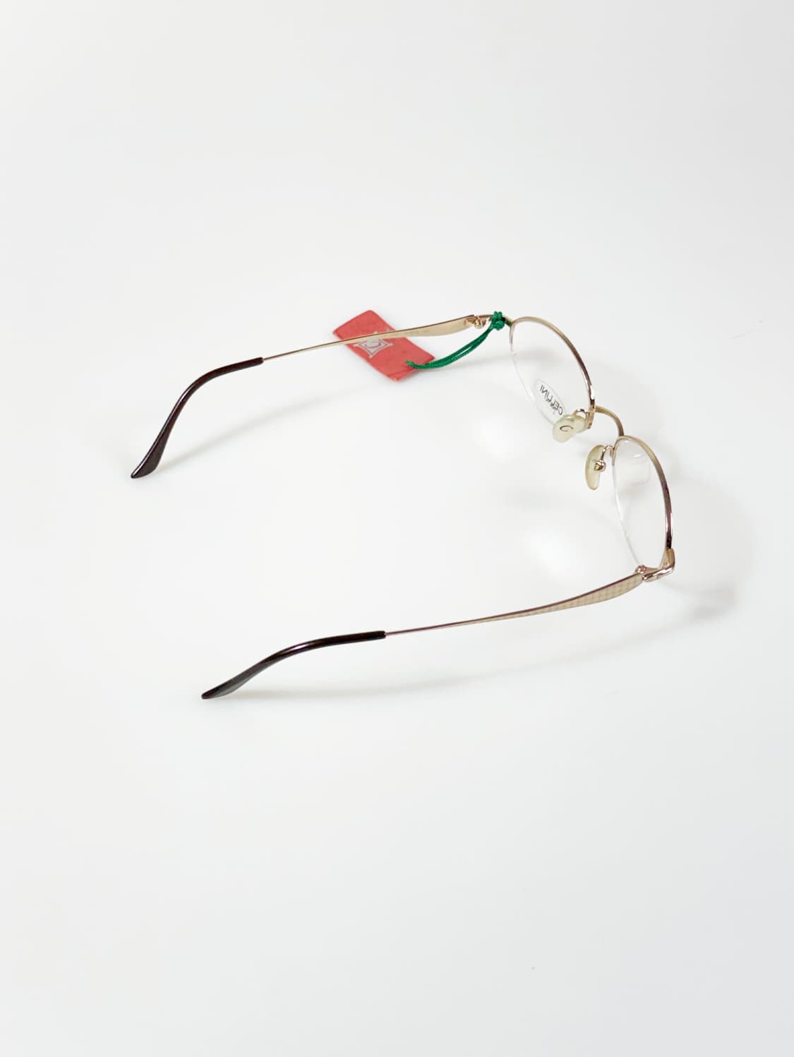 CELLINI 골드 슬림 오벌 반무테 메탈 프레임 빈티지 안경 상품이미지4