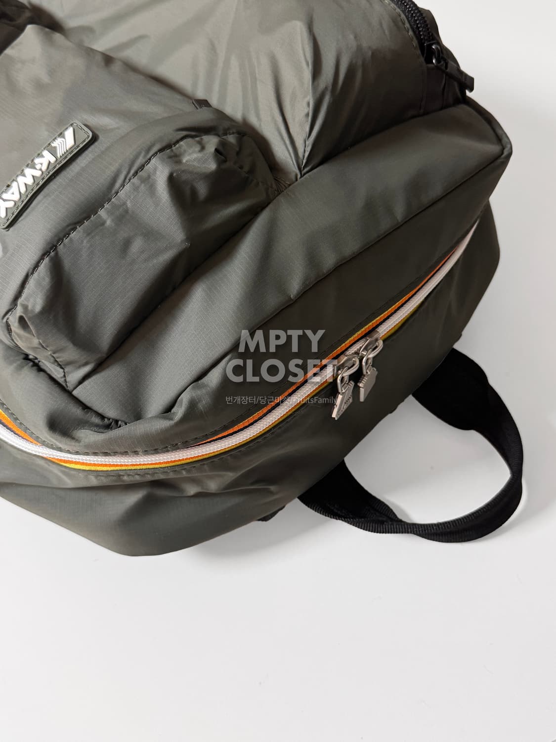 까웨 K-Way 앰버트 멀티포켓 백팩 카키 상품이미지5