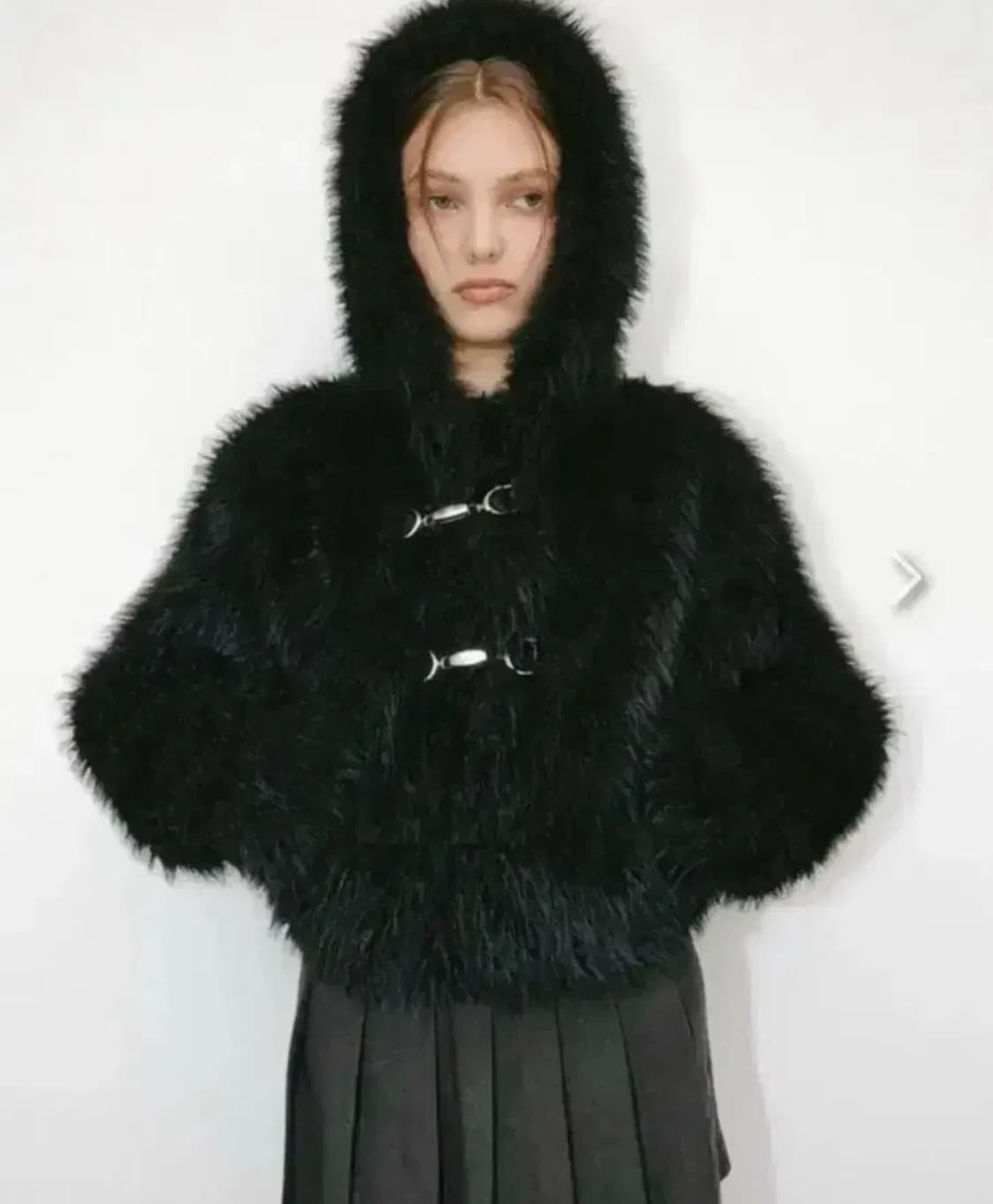 Yuse 후드 퍼자켓 상품이미지1