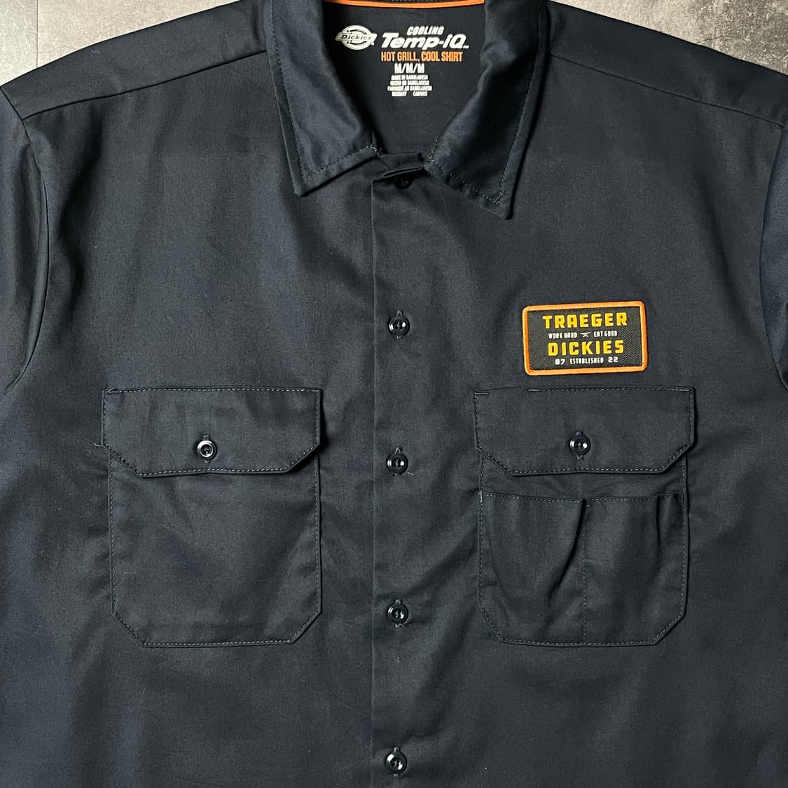 DICKIES 디키즈 빈티지 네이비 플랩포켓 반팔 워크 셔츠 A01009 상품이미지3